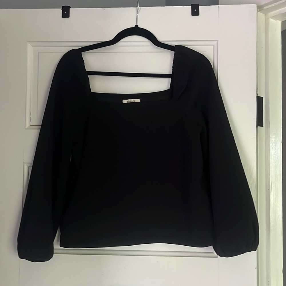 Madewell square neck blouse